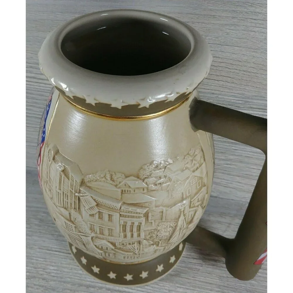 Miller Package Home By Norman Rockwell Collection Multicolor Textured Mug Stein
